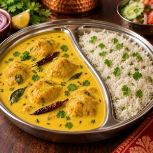 Kadi Pakodi & Jeera Rice